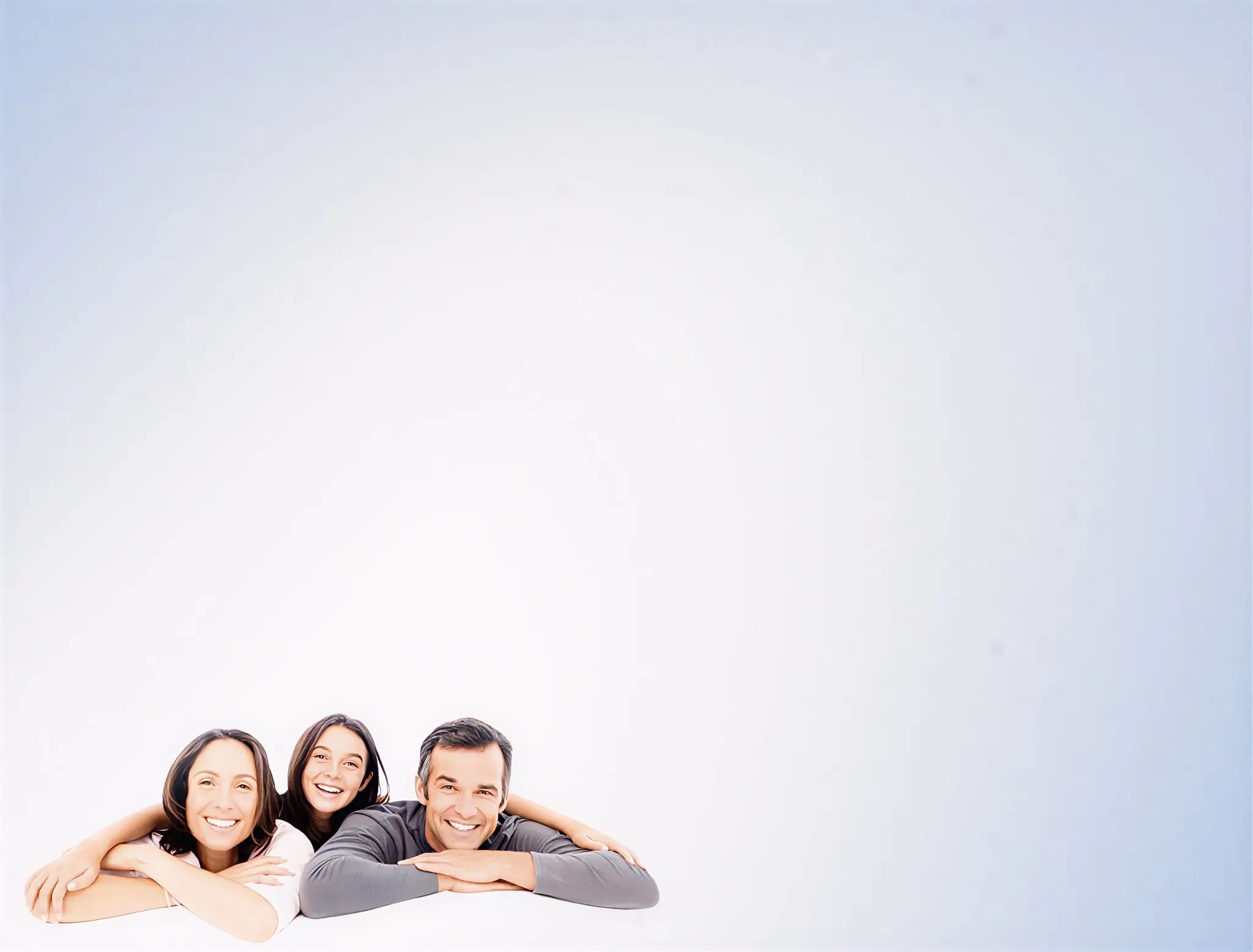 Happy family smiling together